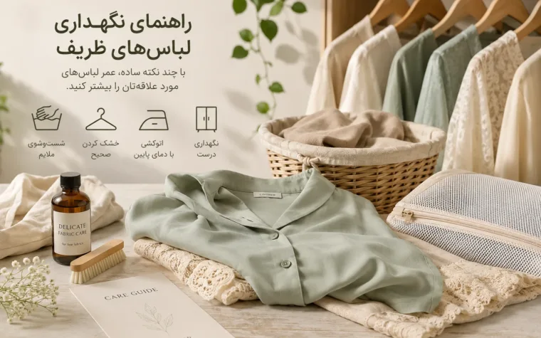 راهنمای نگهداری لباس ظریف